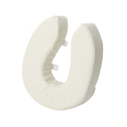 White U-shaped toilet seat cushion on a white background