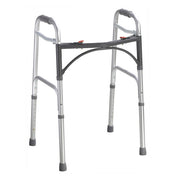 Silver walker with four legs on a white background