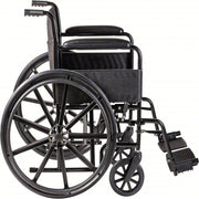 Black wheelchair on a white background