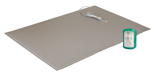 Heating pad with a remote control on a white background