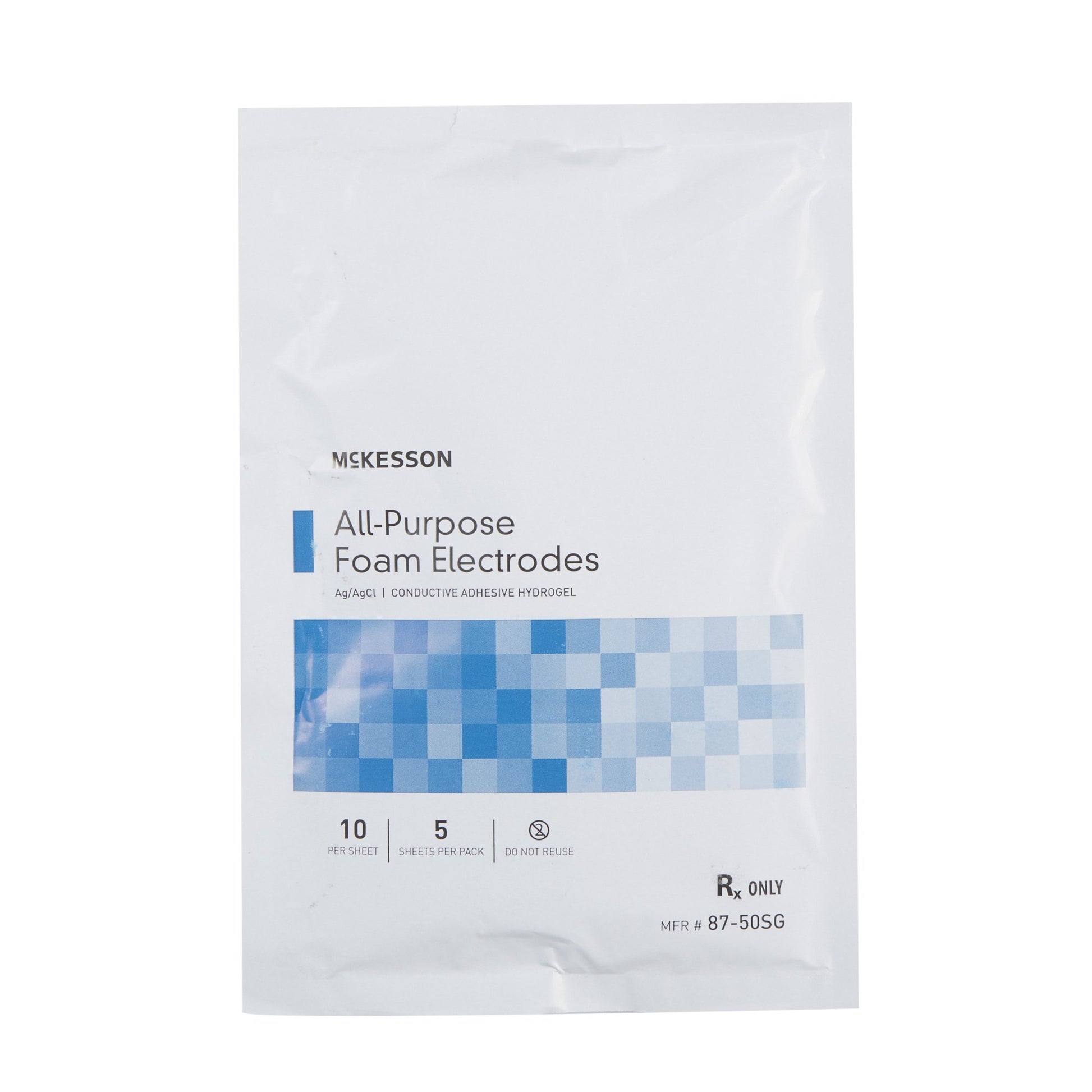 McKesson All-Purpose Foam Electrodes packaging on a white background