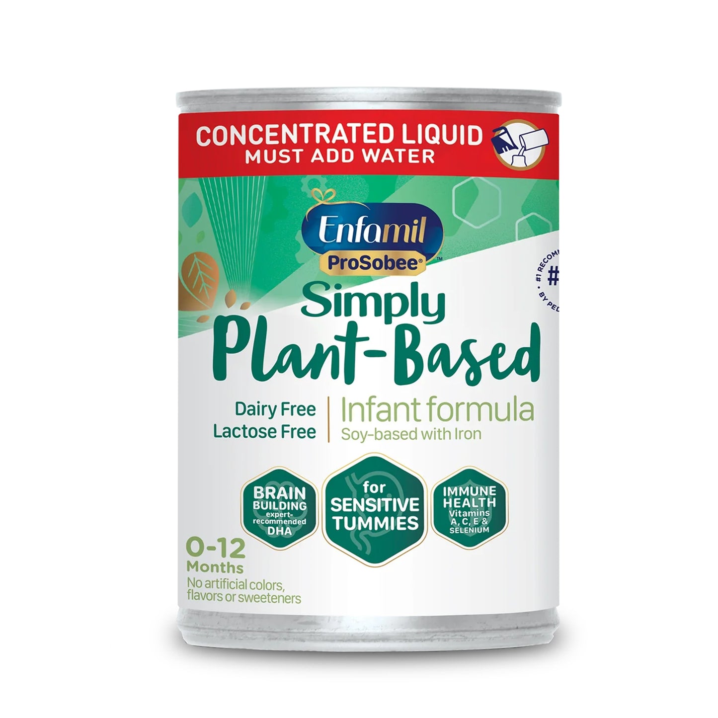 Enfamil ProSobee Simply Plant-Based infant formula can on a white background