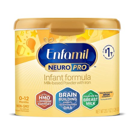 Enfamil Neuro Pro infant formula container on a white background