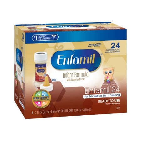 Infant Formula Enfamil® 24 Unflavored 2 oz. Bottle Liquid Iron