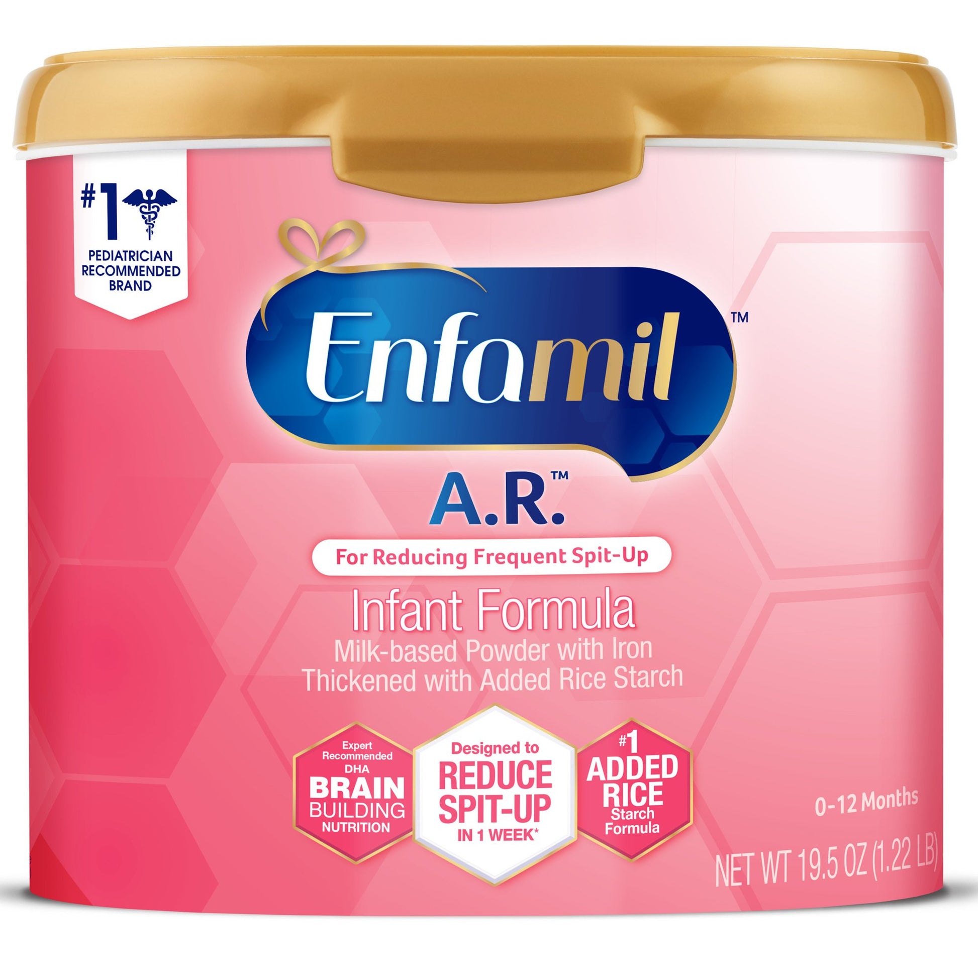Infant Formula Enfamil® A.R.™ Unflavored 19.5 oz. Canister Powder Added Rice Spit Up