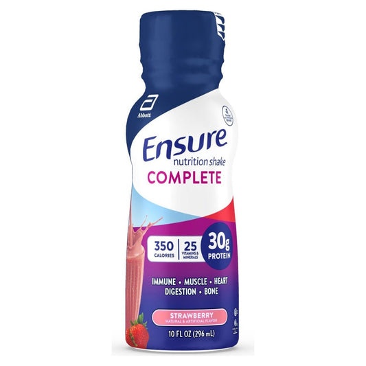 Oral Supplement Ensure® Complete Strawberry Flavor Liquid 10 oz. Bottle