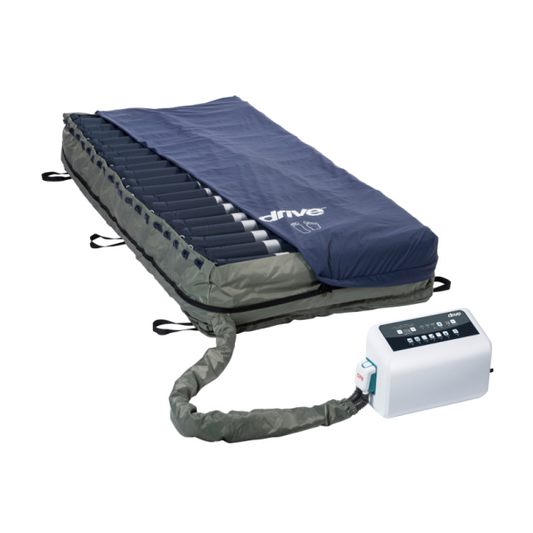 Inflatable mattress with control panel on a white background