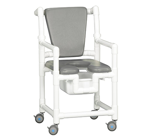 ECONOMY PADDED SHOWER CHAIR COMMODE, TALL