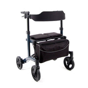 Black rollator walker on a white background