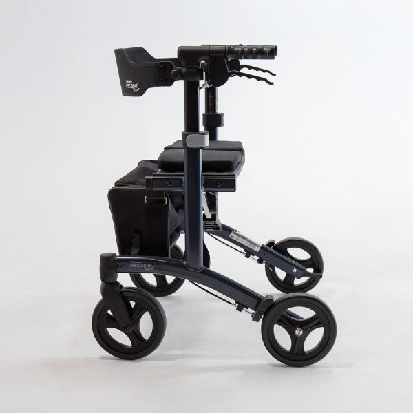 Black rollator on a white background