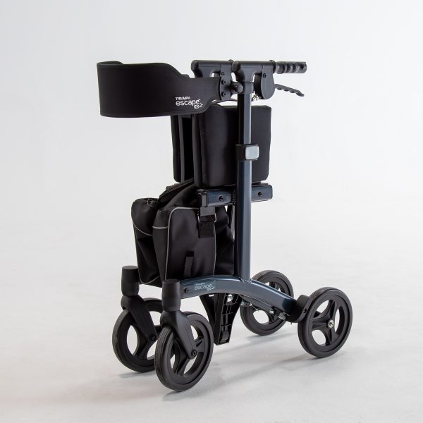 Black rollator on a white background