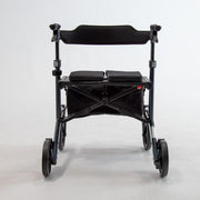 Black wheelchair on a white background