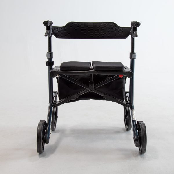 Black wheelchair on a white background