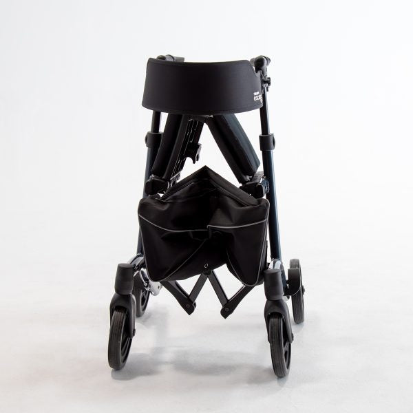 Black stroller on a white background