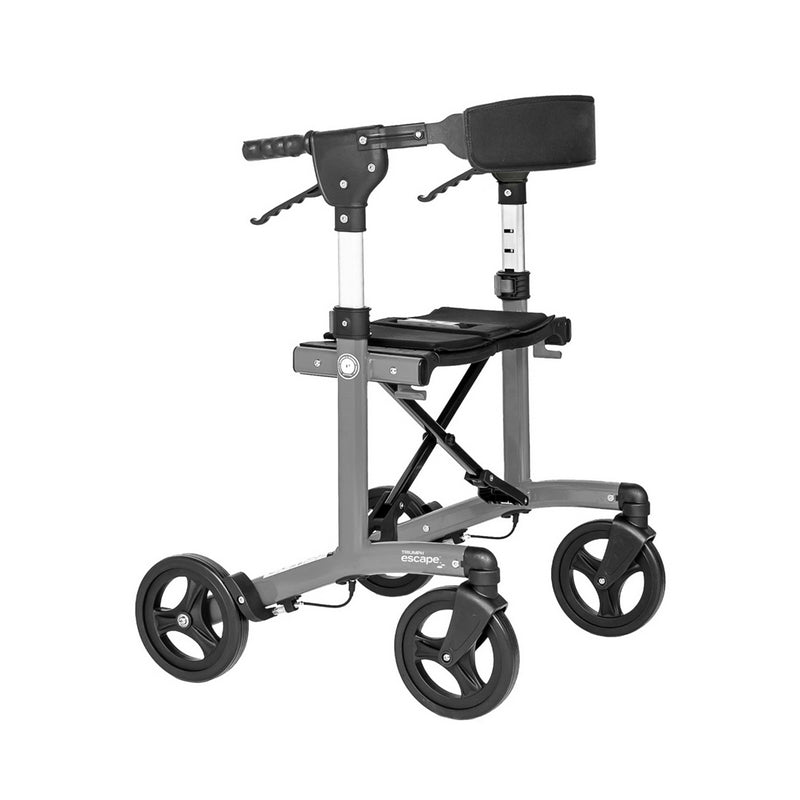 Gray walker with wheels on a white background