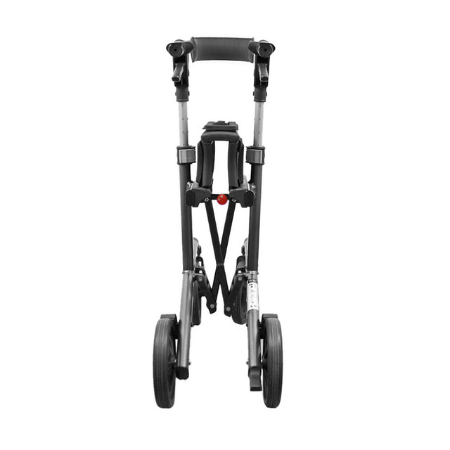Black and silver folding cart on a white background