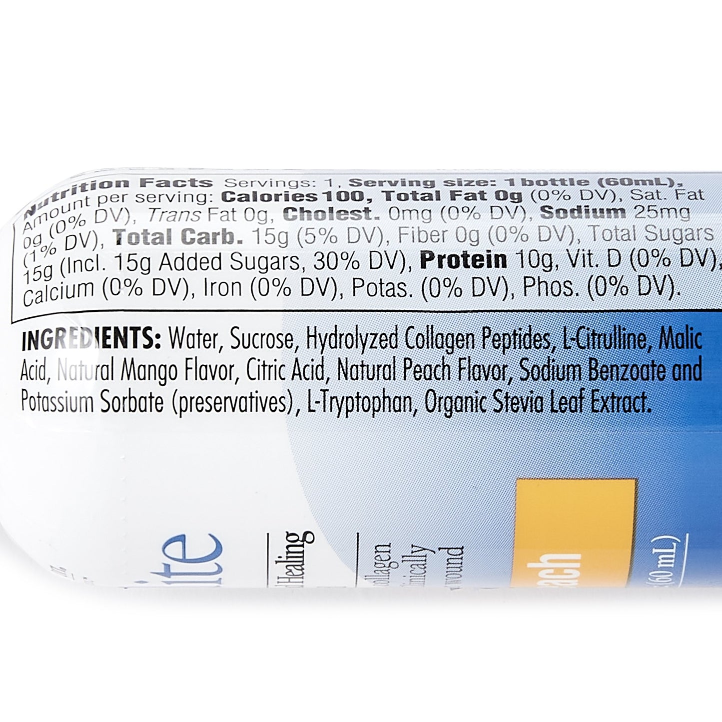 Expedite Peach Mango Liquid Supplement 2 oz Bottle