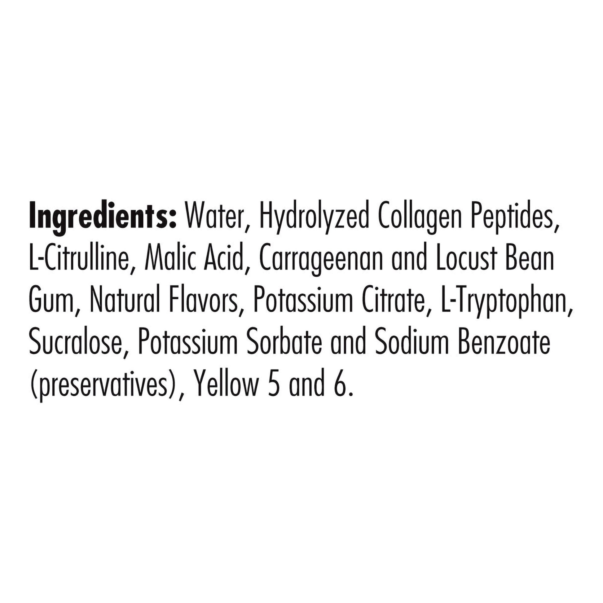 List of ingredients on a white background