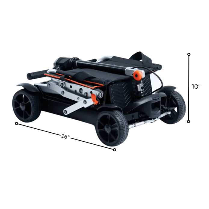 Garden tool with dimensions labeled on a white background