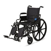 Black wheelchair with a visible brand logo on a white background