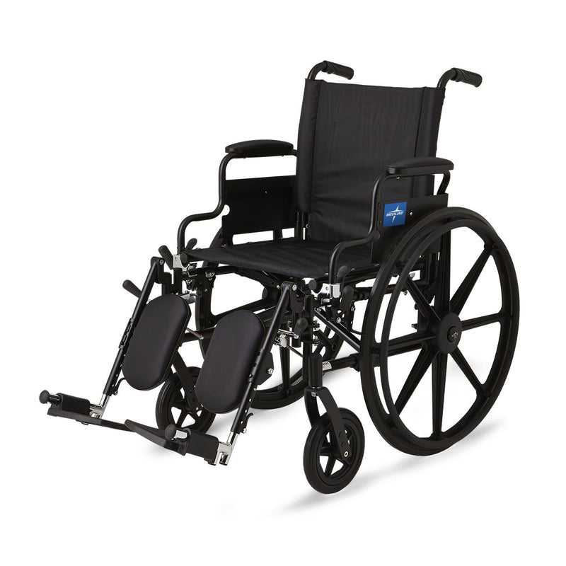 Black wheelchair with a visible brand logo on a white background