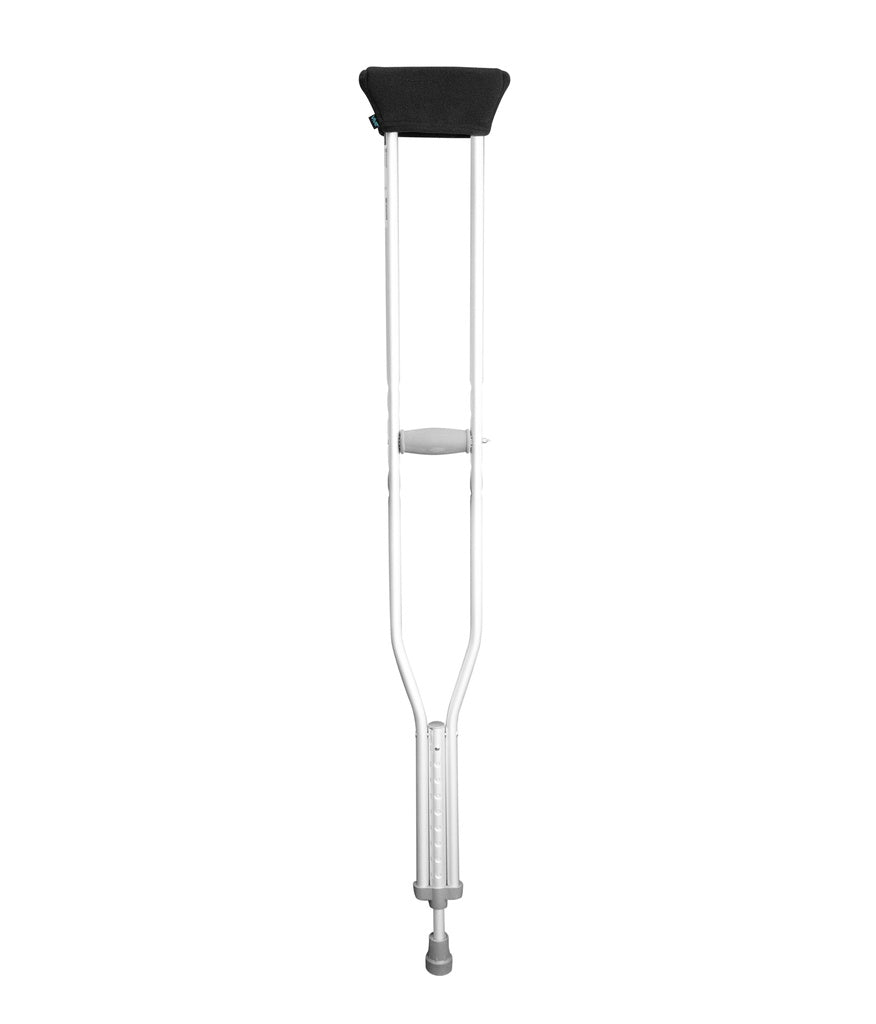 Pair of crutches on a white background