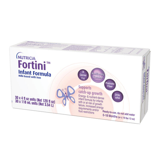 Box of Nutricia Fortini Infant Formula on a white background