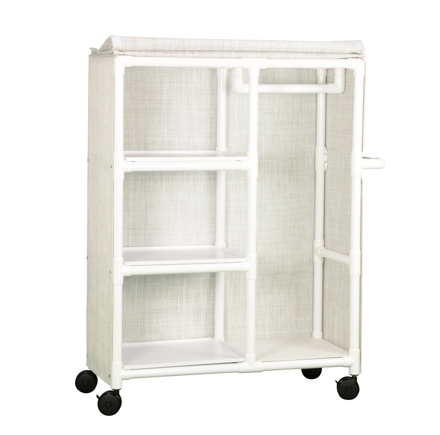 GARMENT RACK W/SHELVES