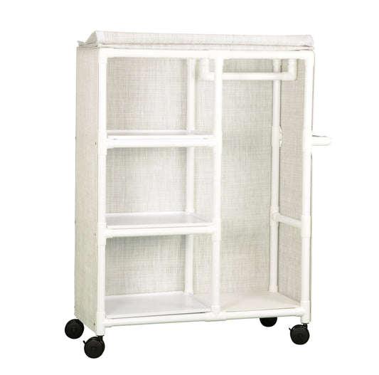 GARMENT RACK W/SHELVES