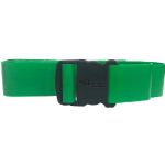 Green belt with a black buckle on a white background
