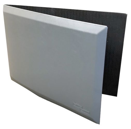 folded grey fall foam mat