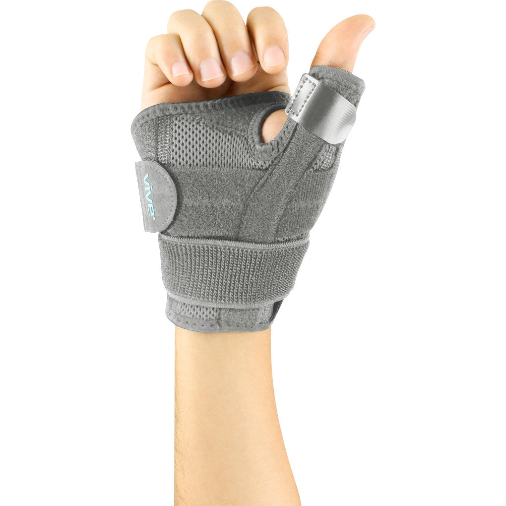 Thumb Brace with Removable Metal Splints - Adjustable Support for Joint stiffness and discomfort & Carpal Tunnel