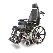 black wheelchair on white background