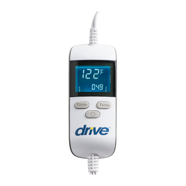 Digital thermometer with a white background