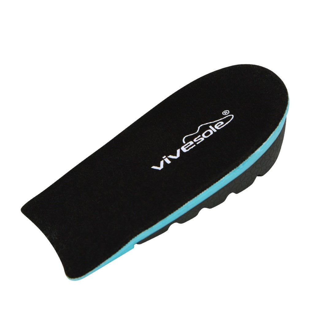 Black and blue shoe insert with 'Vivesole' branding on a white background