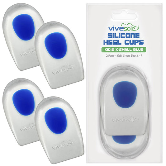 Silicone Heel Cups – Gel Cushion Inserts for Heel Pain Relief (2 Pairs)