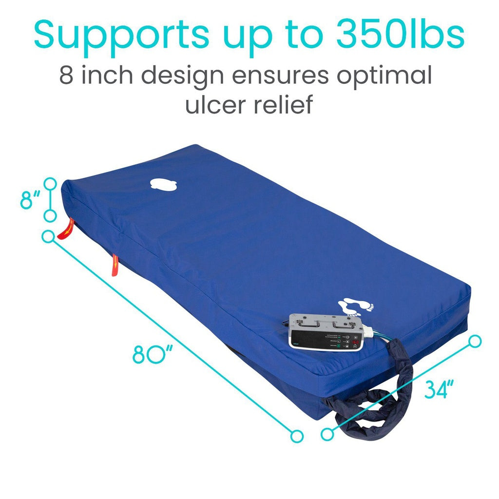 Low Air Loss Alternating Pressure Mattress 8" holds up to 350 lbs