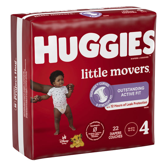 Huggies® Little Movers Baby Diapers Size 4 (22–37 lbs.)
