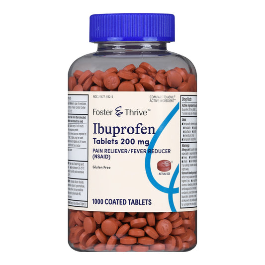 bottle of ibuprofen tablets