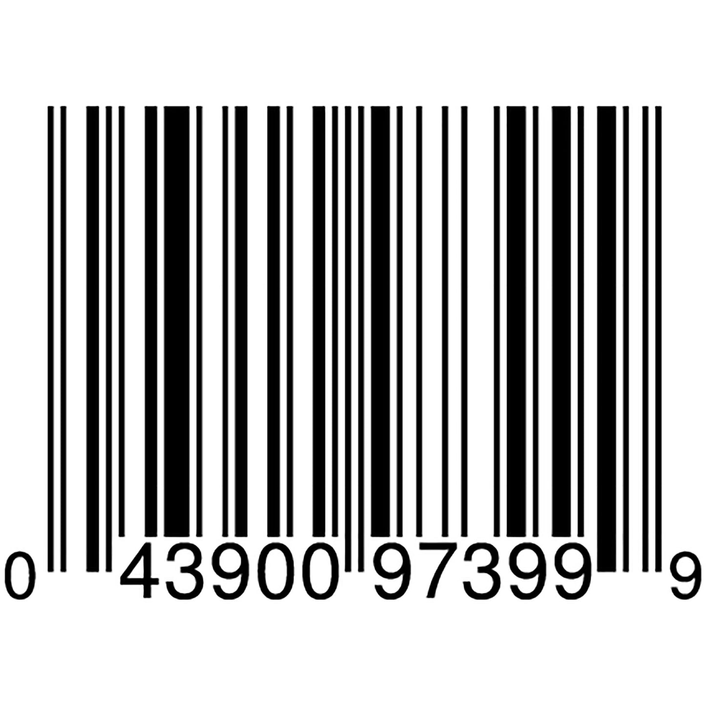 Barcode with numbers below on a white background