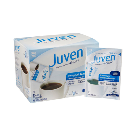 Juven Ensure therapeutic nutrition powder packaging on a white background