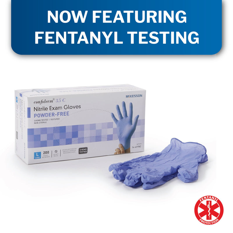 McKesson Confiderm® 3.5C Blue Nitrile Exam Glove 200/Box