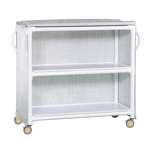 LINEN CART-LG 2 SHELF W/COVER 