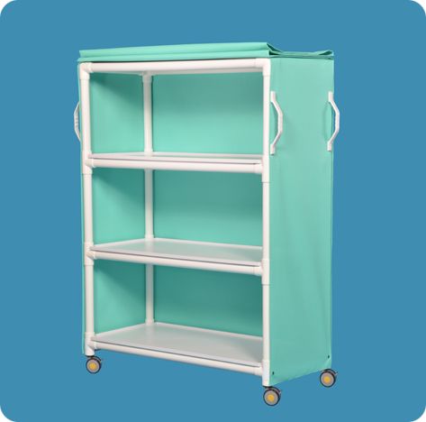 LINEN CART-LG 3 SHELF W/COVER 