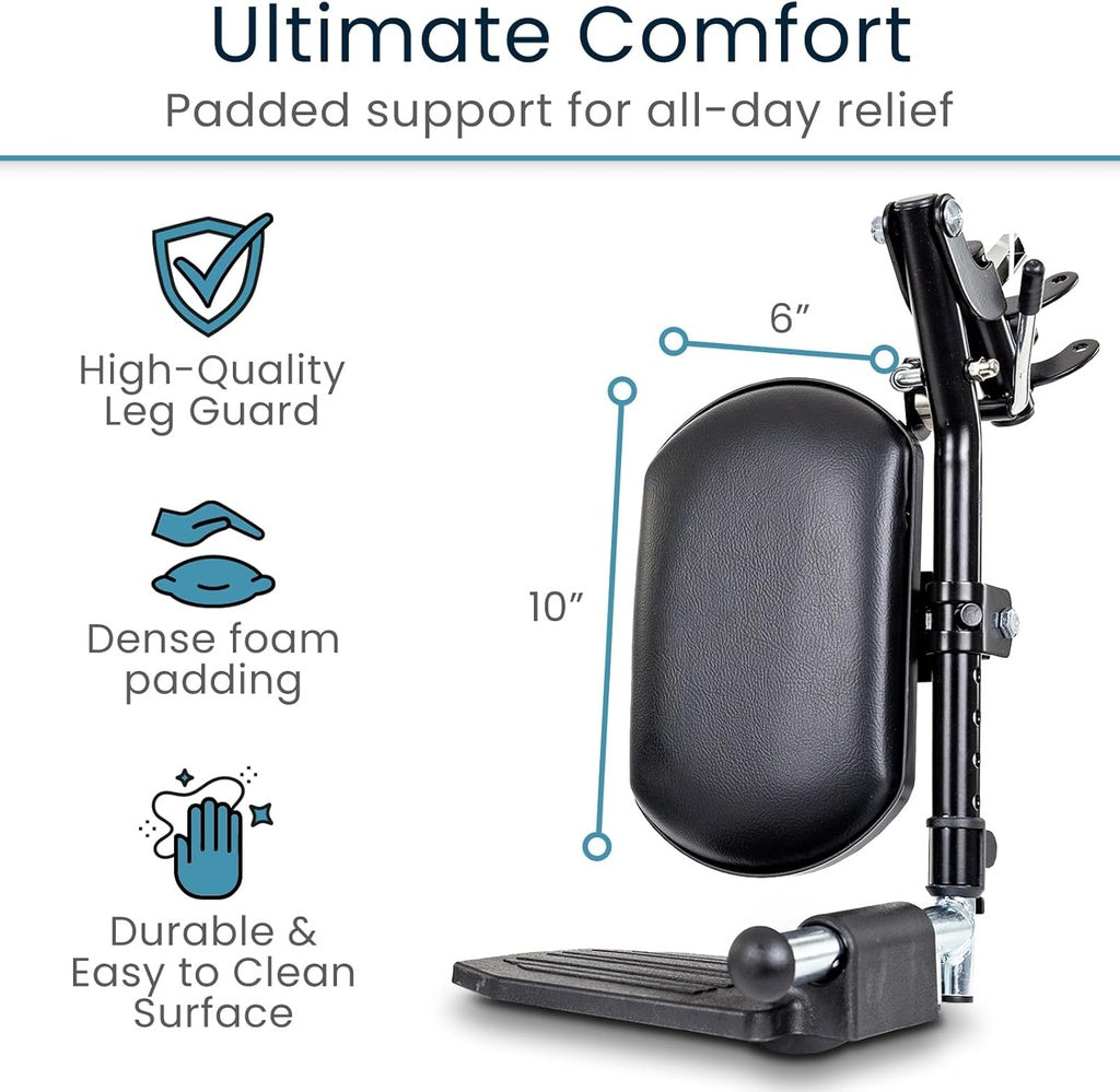 Padded support device with features highlighted on a white background