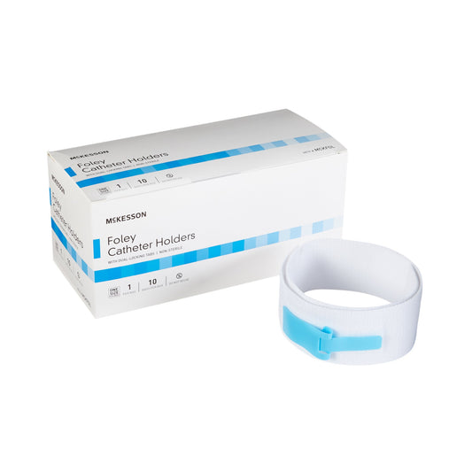 McKesson Foley Catheter Holder with packaging on a white background
