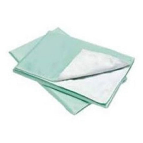 Two green cloths on a white background