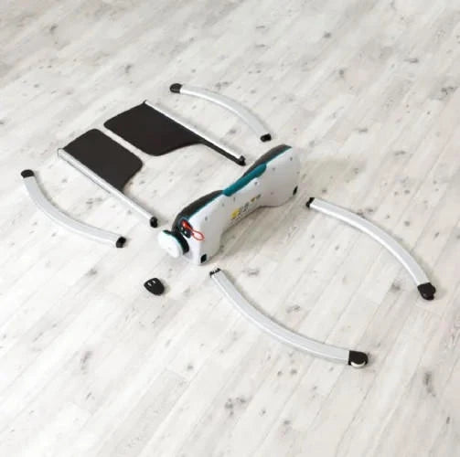 chair disassembled on the floor 