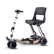Electric scooter with a seat on a white background