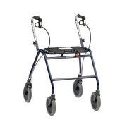 Walker with four wheels on a white background